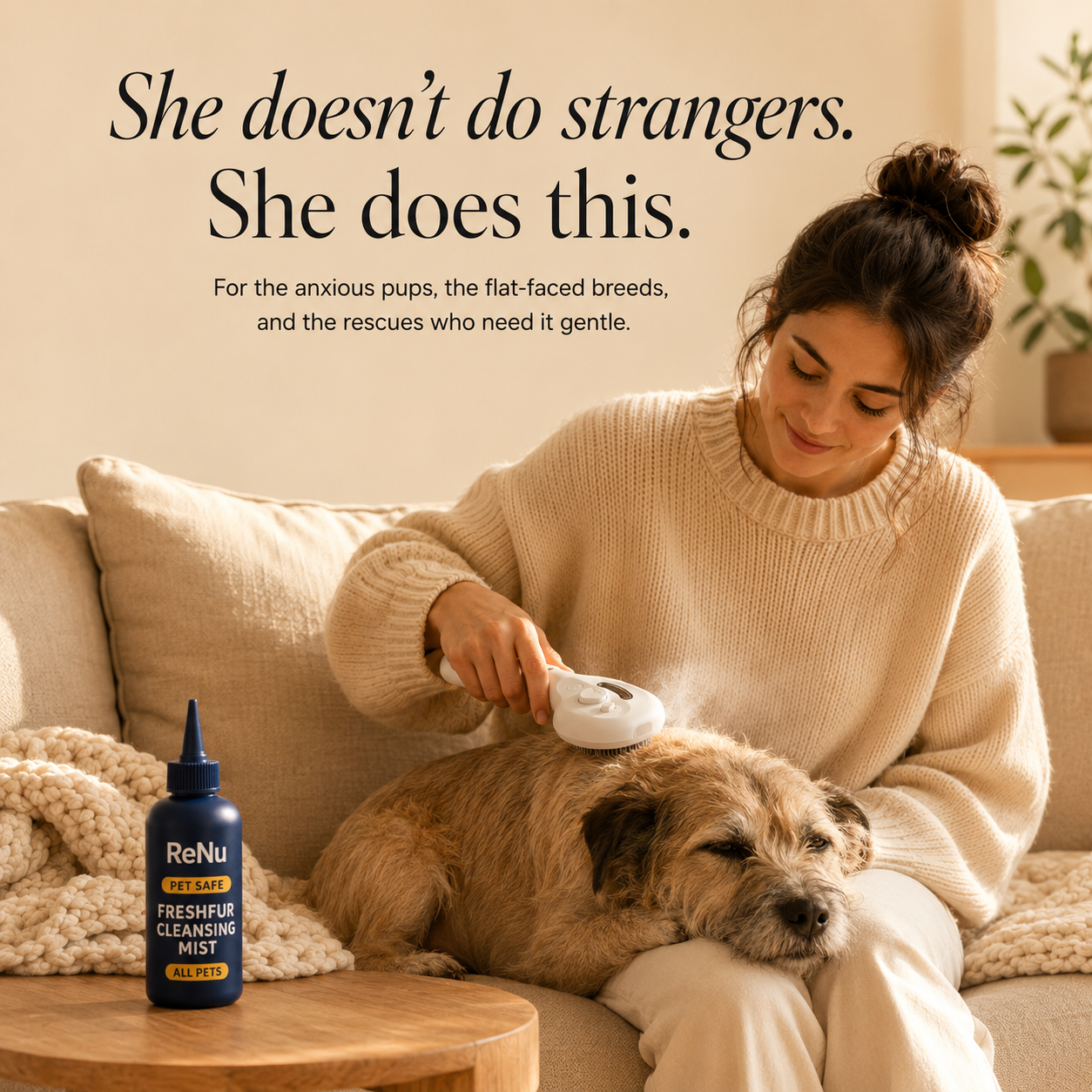 ReNu FreshFur Cool Mist Bonding™ Brush + Cleansing Mist Set