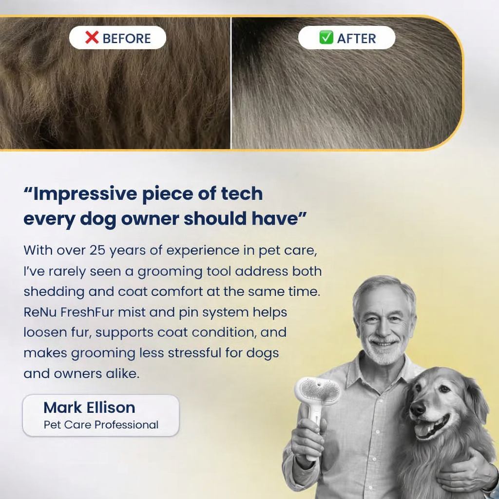 ReNu FreshFur Shower Brush + Cleansing Mist