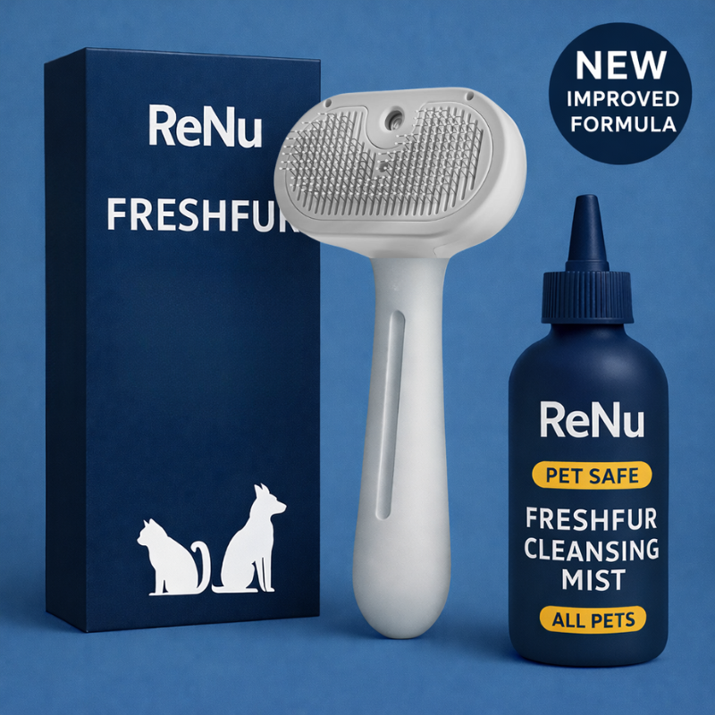 ReNu FreshFur Shower Brush + Cleansing Mist