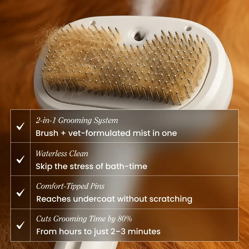 ReNu FreshFur Shower Brush + Bathing Solution