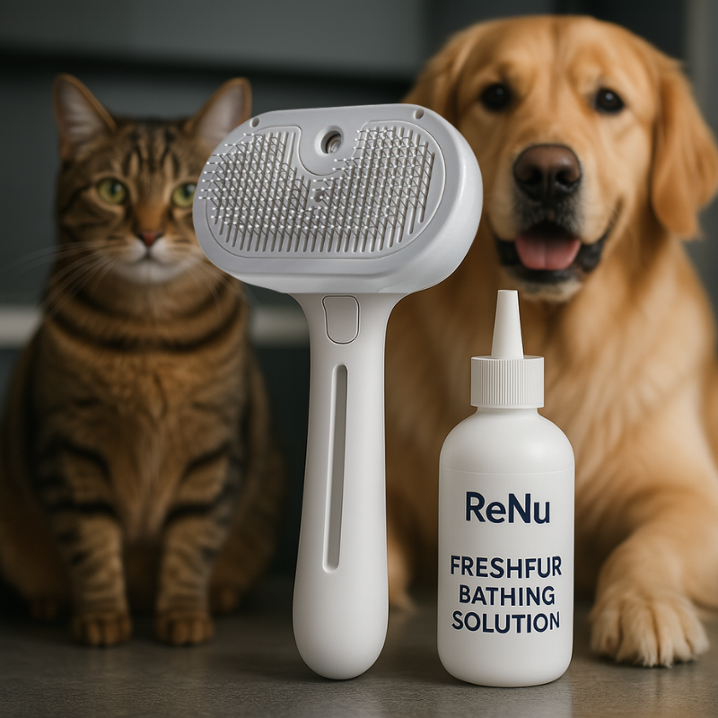 FreshFur Shower Brush + Bathing Solution – ReNu