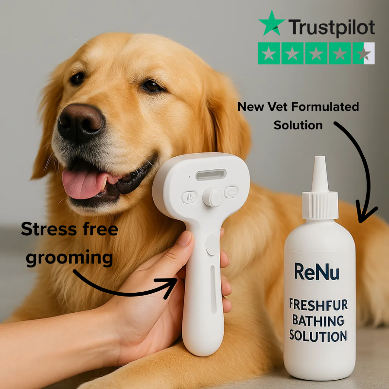 FreshFur Shower Brush + Bathing Solution